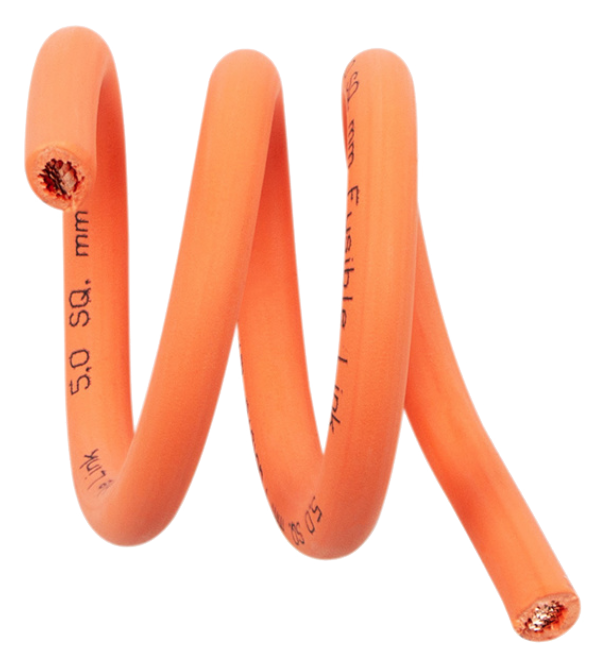Fusible Link Wire - 10 AWG, Orange, 12 Inches