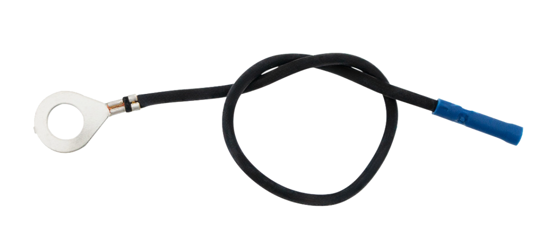 Fusible Link Wire - 14 AWG, Black With 3/8" Stud, 9.25 Inches
