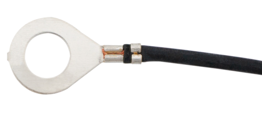 Fusible Link Wire - 14 AWG, Black With 3/8" Stud, 9.25 Inches