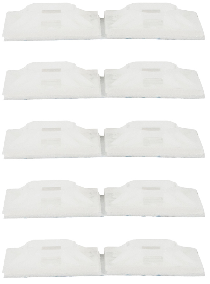 1 Inch Nylon Adhesive Wire Tie Mount 50 Lb Ties (10-Pack)