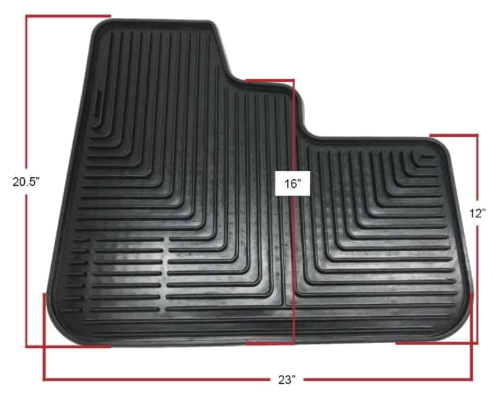 Peterbilt 357 379 (2004 & Older) & Kenworth W900 T800 T600 (2006 & Older) Trucks - All Weather Deep Ribbed Floor Mats, Pair