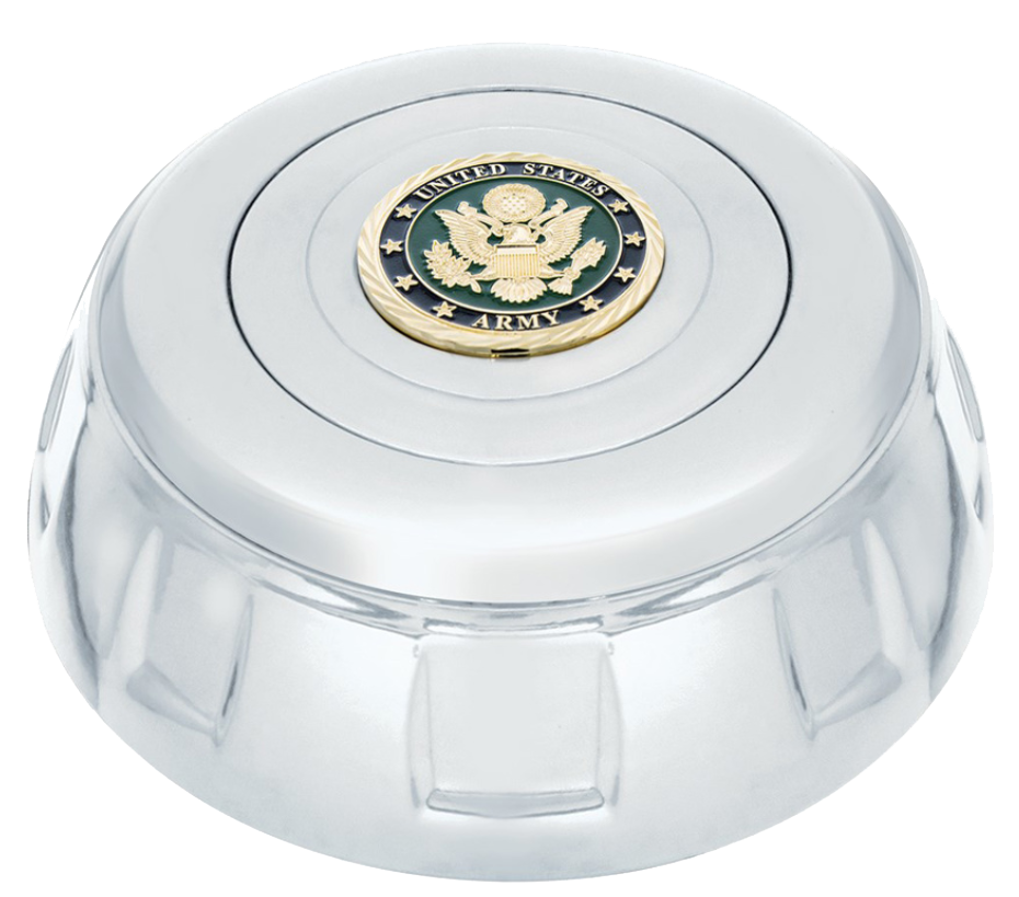 Chrome Military Steering Wheel Horn Button