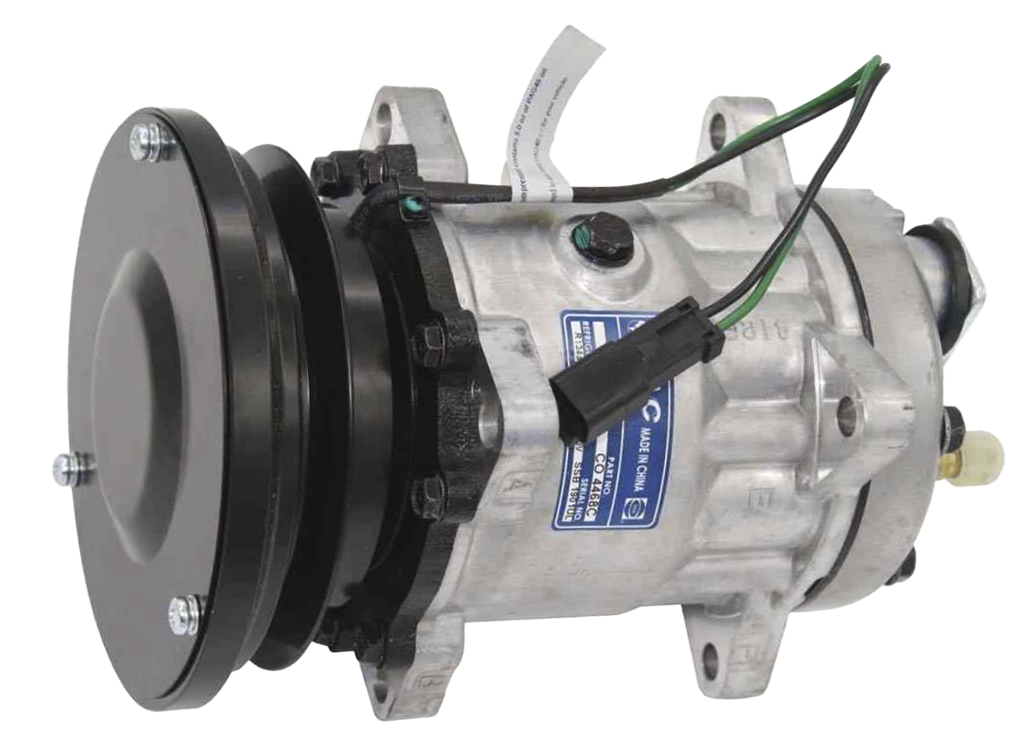 Caterpillar Sanden Style Replacement A/C Compressor | 24V 138mm Clutch