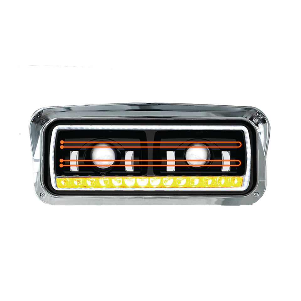 Peterbilt - LED Headlight With Heated Lens & Sequential Turn Signal