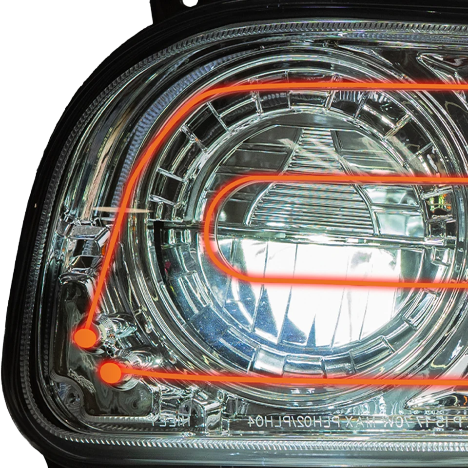 Peterbilt 388, 389, 567 - Heated Lens, LED Headlight With 8 LED Turn & 4 LED Position Light