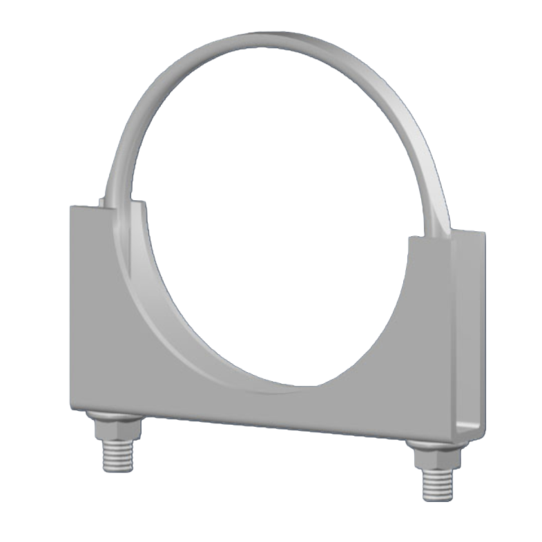 Zinc-Plated Exhaust Clamp with Flat U-Bolt | Heavy-Duty Truck Exhaust Systems