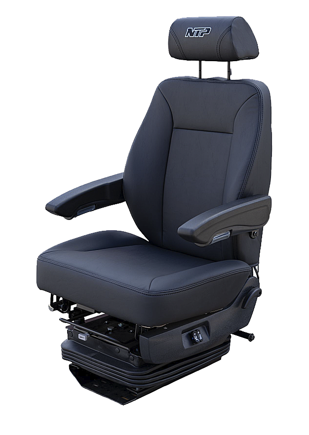 Power Air Ride Seat with Lumbar Support and Removable Headrest