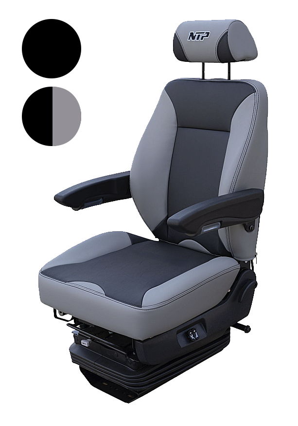 Power Air Ride Seat with Lumbar Support and Removable Headrest