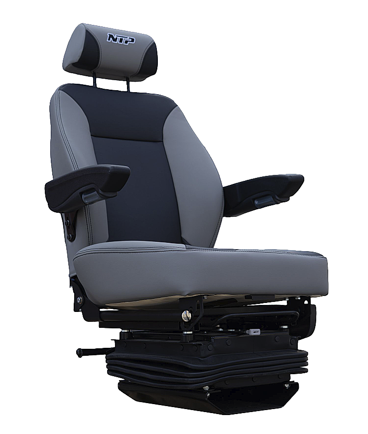 Power Air Ride Seat with Lumbar Support and Removable Headrest