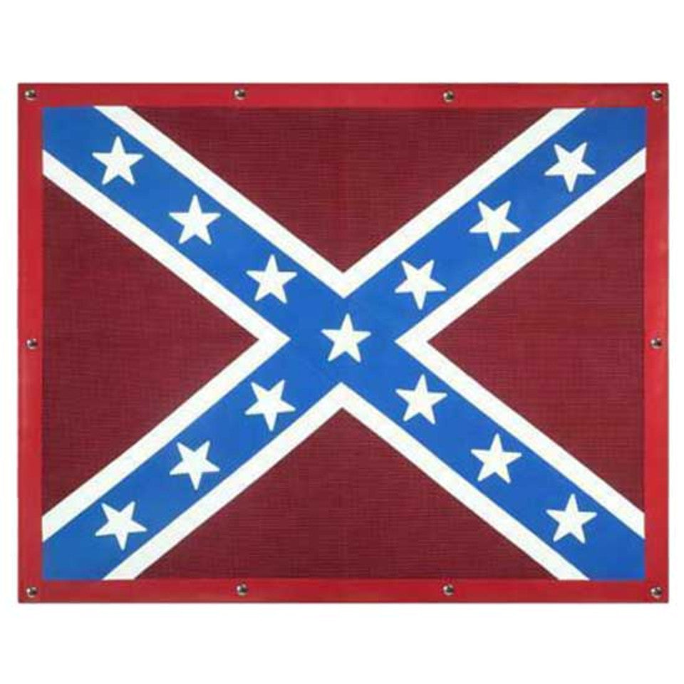 Freightliner - Mesh Rebel Flag Bug Screen W/ Red Vinyl Trim