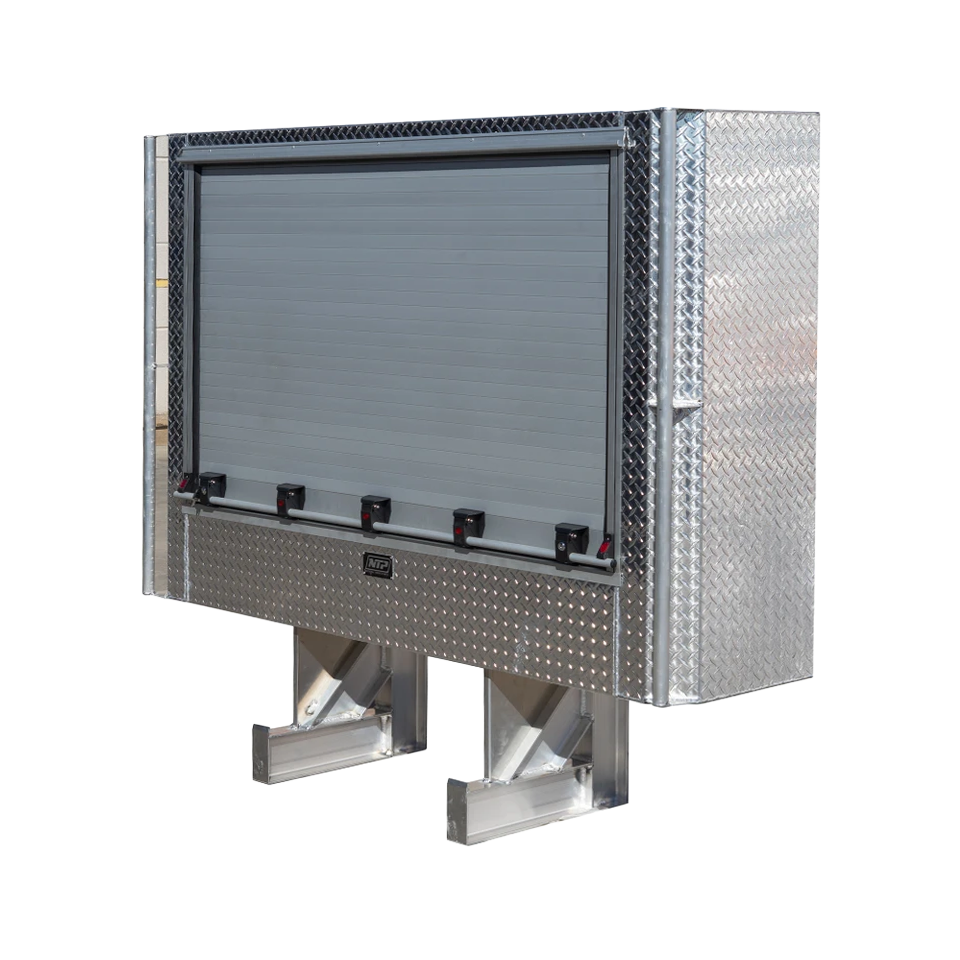 Aluminum Semi Truck Headache Rack with Roll-Up Door & Storage