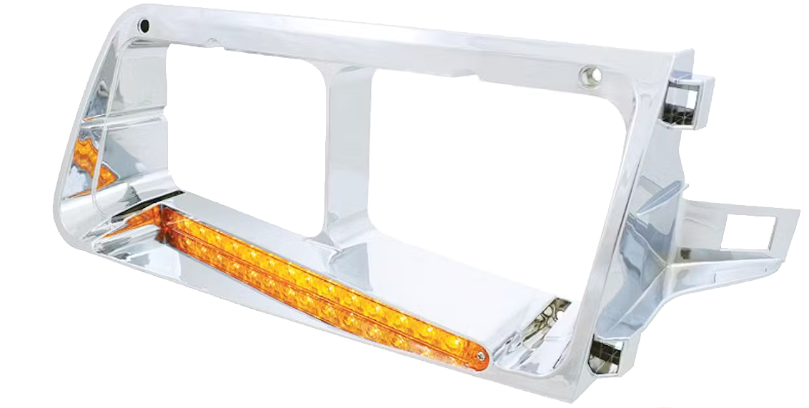 Freightliner FLD 120 - Headlight Bezel With 14 Amber LEDs