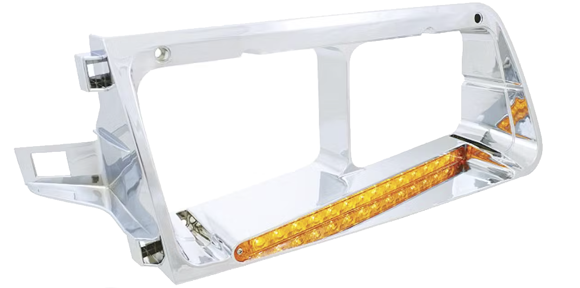 Freightliner FLD 120 - Headlight Bezel With 14 Amber LEDs