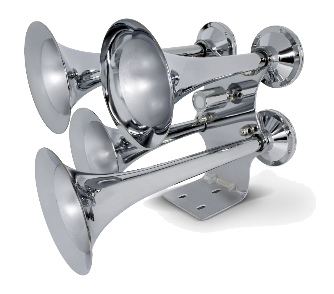 4 Trumpet Chrome Train Horn