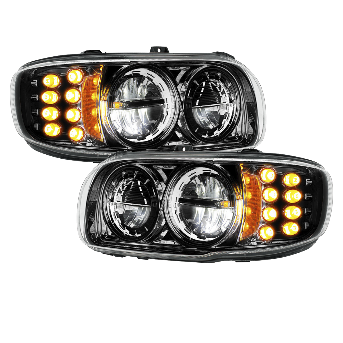 Peterbilt 389 (2008-2024) - High Power LED Headlight With 8 LED Turn & 4 LED Position Light