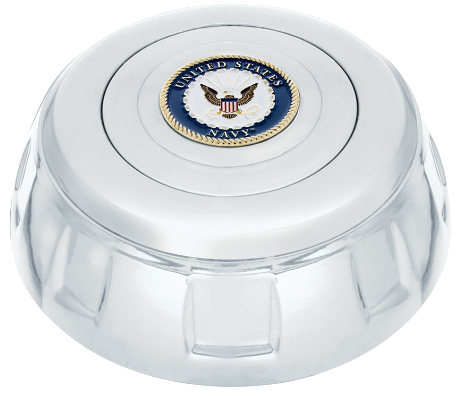 Chrome Military Steering Wheel Horn Button