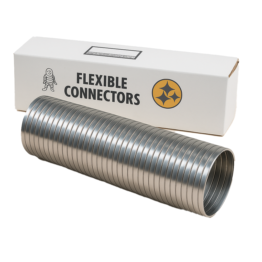 4 Or 5 Inch ID Flex Tubing - 409 Stainless Steel - 12 to 36 Inch Lengths