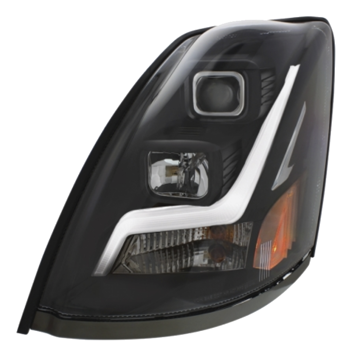 Volvo VN/VNL (2003-2017) - Projection Headlight With LED Position Light Bar