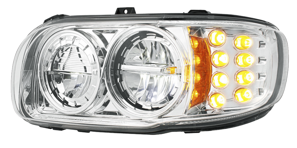 Peterbilt 389 (2008-2024) - High Power LED Headlight With 8 LED Turn & 4 LED Position Light