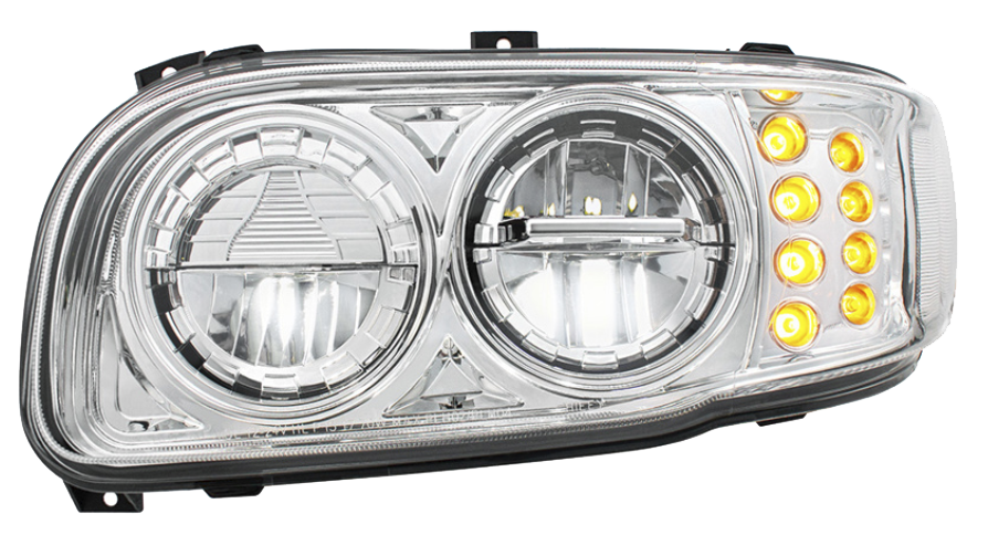 Peterbilt 389 (2008-2024) - High Power LED Headlight With 8 LED Turn & 4 LED Position Light