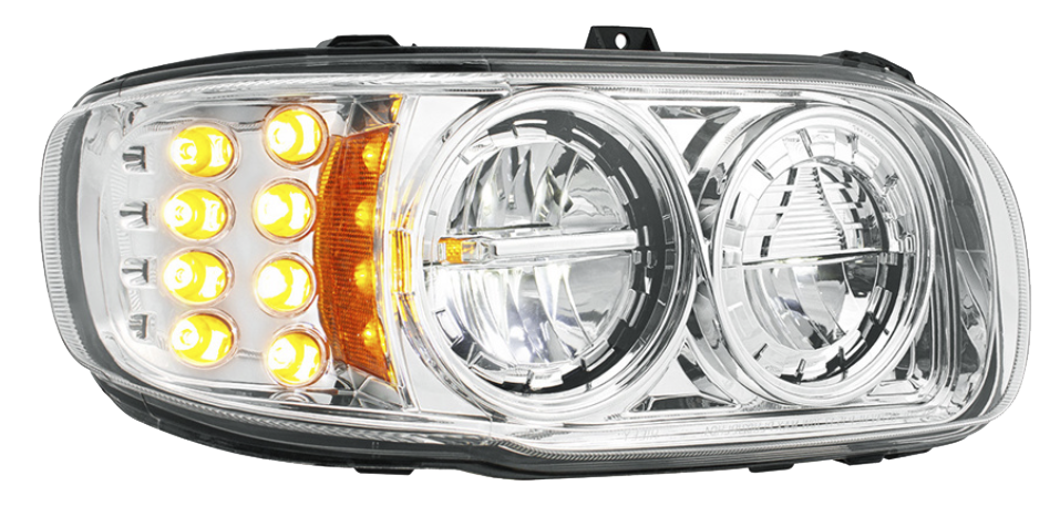Peterbilt 389 (2008-2024) - High Power LED Headlight With 8 LED Turn & 4 LED Position Light