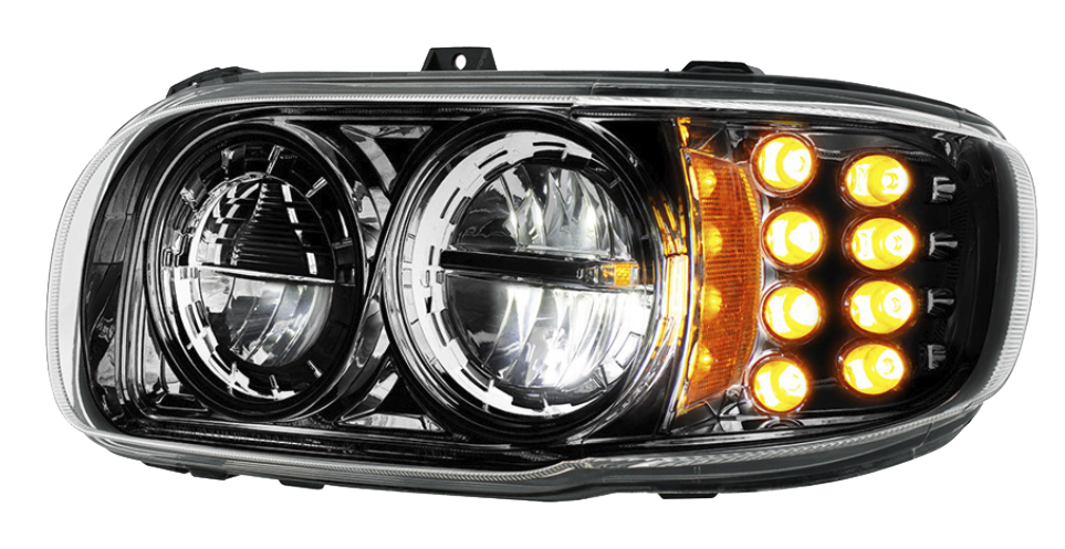 Peterbilt 389 (2008-2024) - High Power LED Headlight With 8 LED Turn & 4 LED Position Light