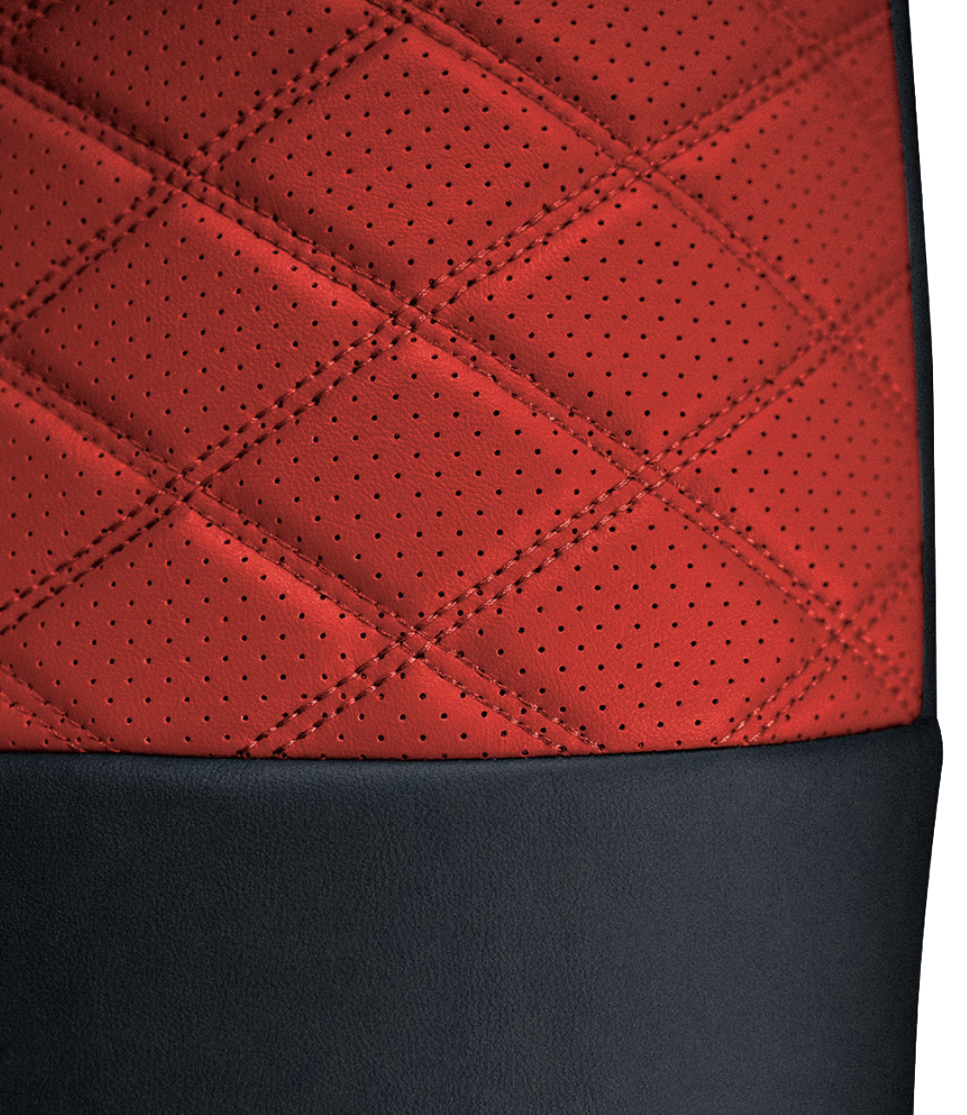 Freightliner Cascadia 2008 and Newer - RigGear Napa Faux Leather Seat Cover Set Red