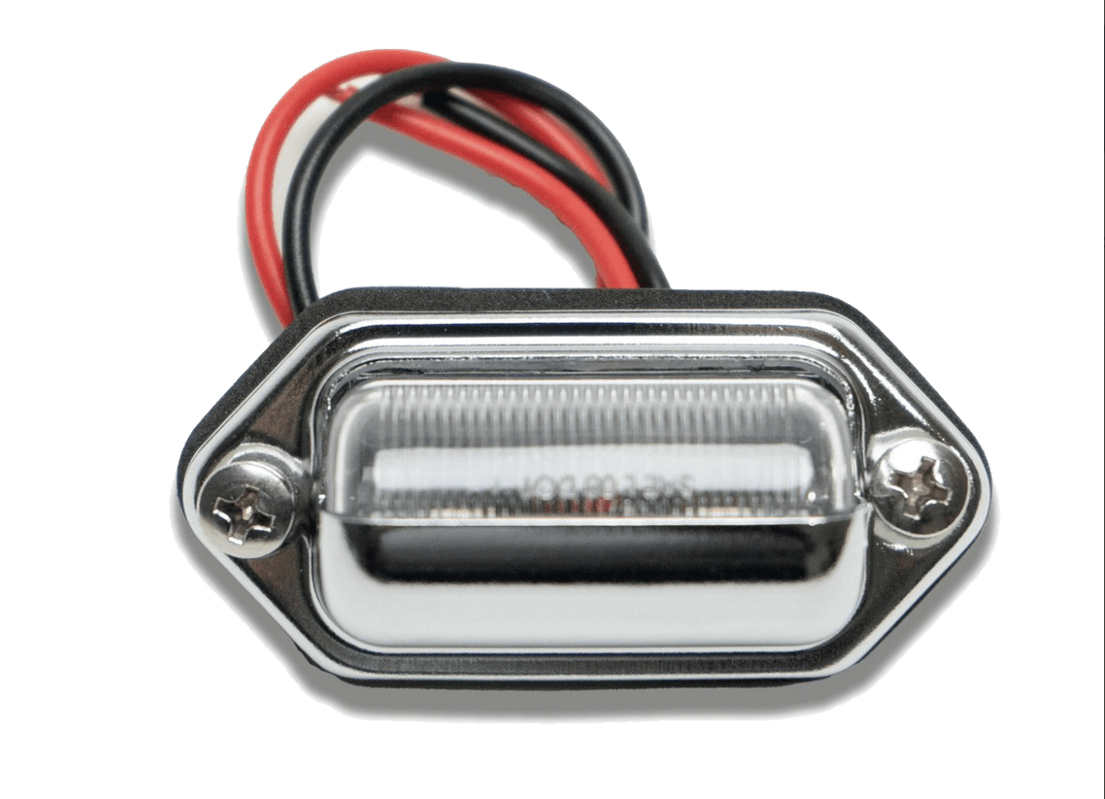 Chrome License Plate Utility Light 4 White LEDs - HD Truck Source