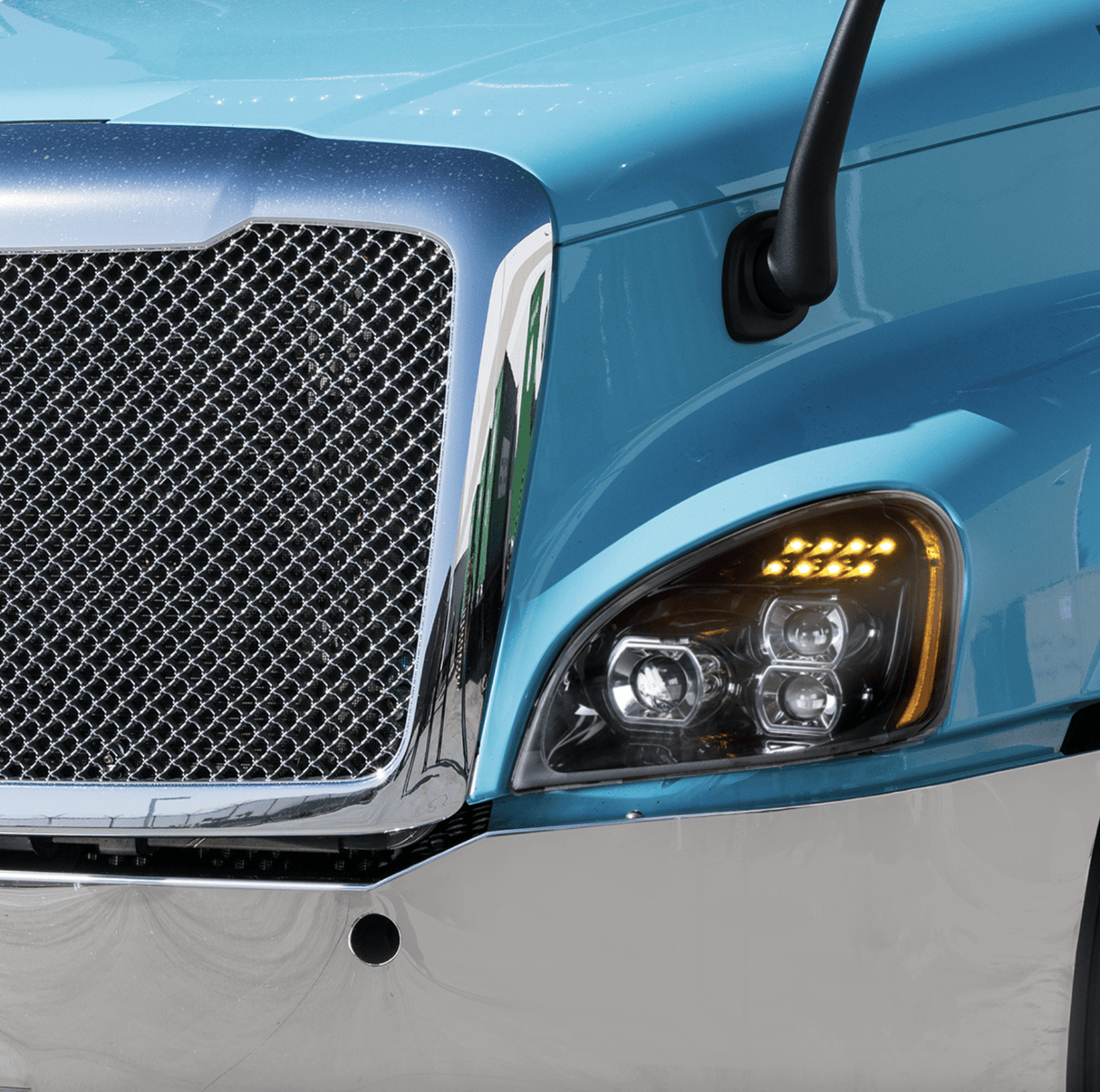 Freightliner Cascadia 2008 - 2017 - Blackout LED Headlight Set - HD Truck Source