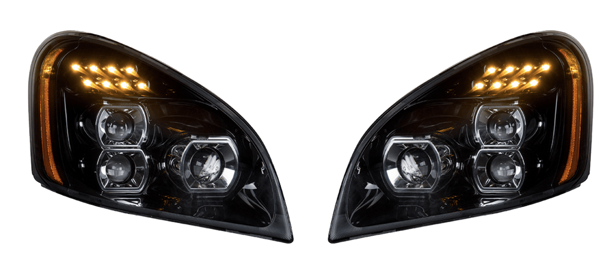Freightliner Cascadia 2008 - 2017 - Blackout LED Headlight Set - HD Truck Source