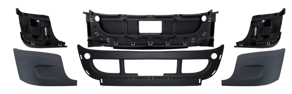 Freightliner Cascadia 2008 - 2017 - Complete 3 - Piece Front Bumper Set - HD Truck Source