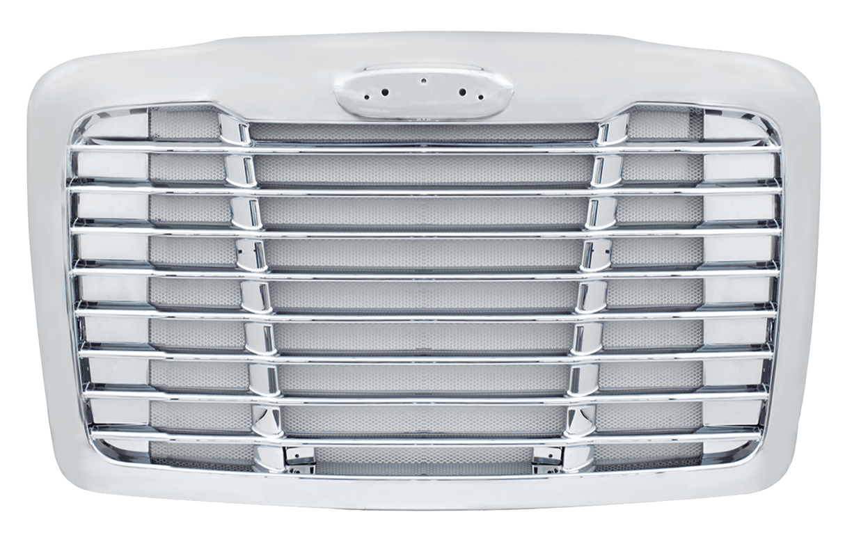 Freightliner Cascadia 2008 And Newer - Chrome Grille With Aluminum Chrome Bug Screen - HD Truck Source