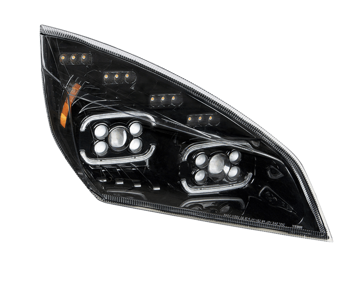 Freightliner Cascadia 2018 - 2024 - 10 LED Projector Headlight With LED Sequential Turn & DRL - HD Truck Source