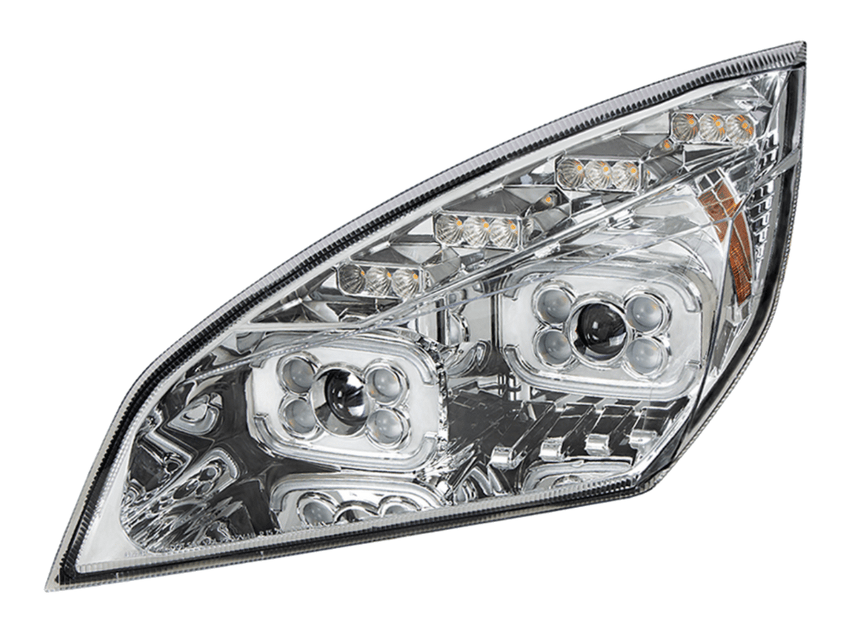 Freightliner Cascadia 2018 - 2024 - 10 LED Projector Headlight With LED Sequential Turn & DRL - HD Truck Source
