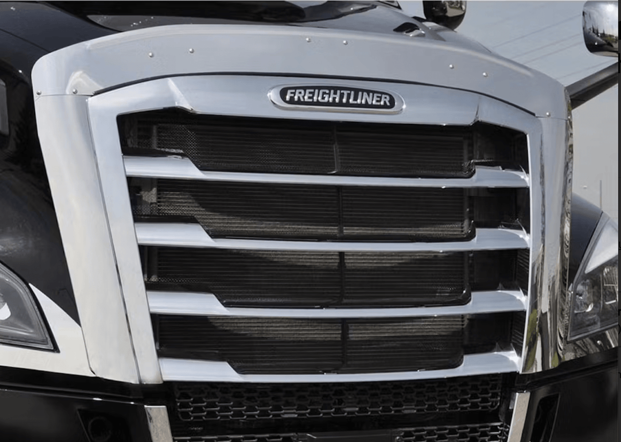 Freightliner Cascadia 2018 - 2024 - 430 Stainless Steel Grille Surround With Hood Tilt Handle - HD Truck Source