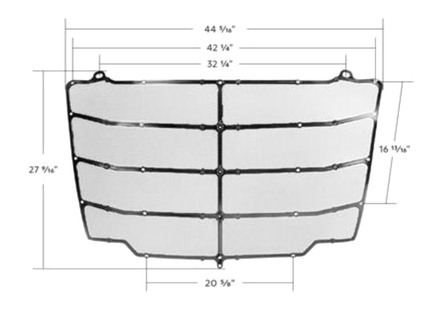 Freightliner Cascadia 2018 - 2024 - Black Steel Bug Screen - HD Truck Source