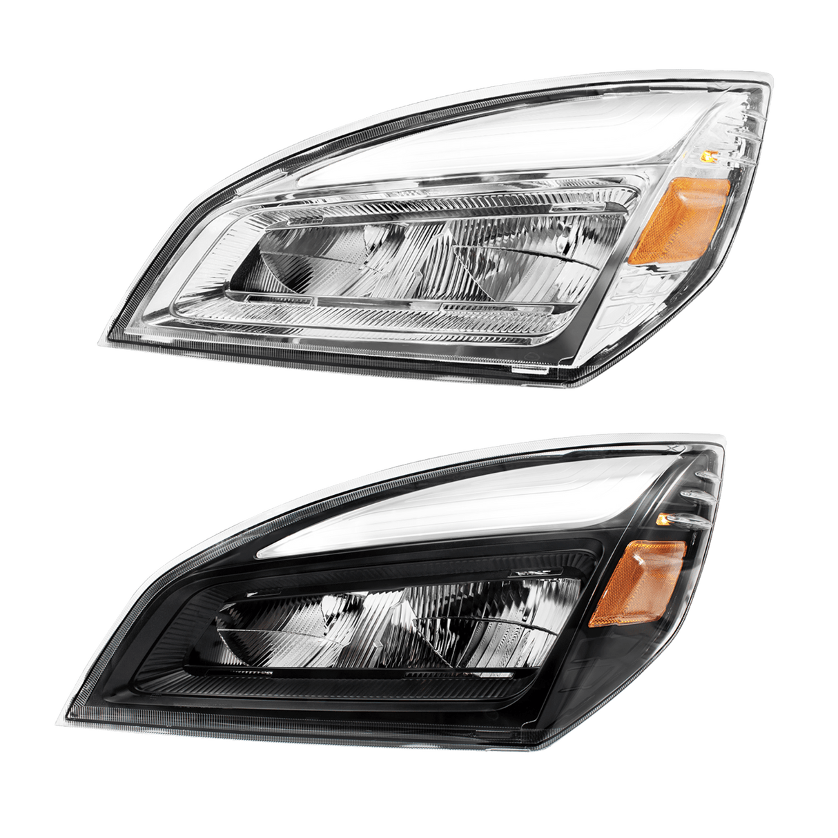 Freightliner Cascadia 2018 - 2024 - High Power Chrome LED Headlights - HD Truck Source