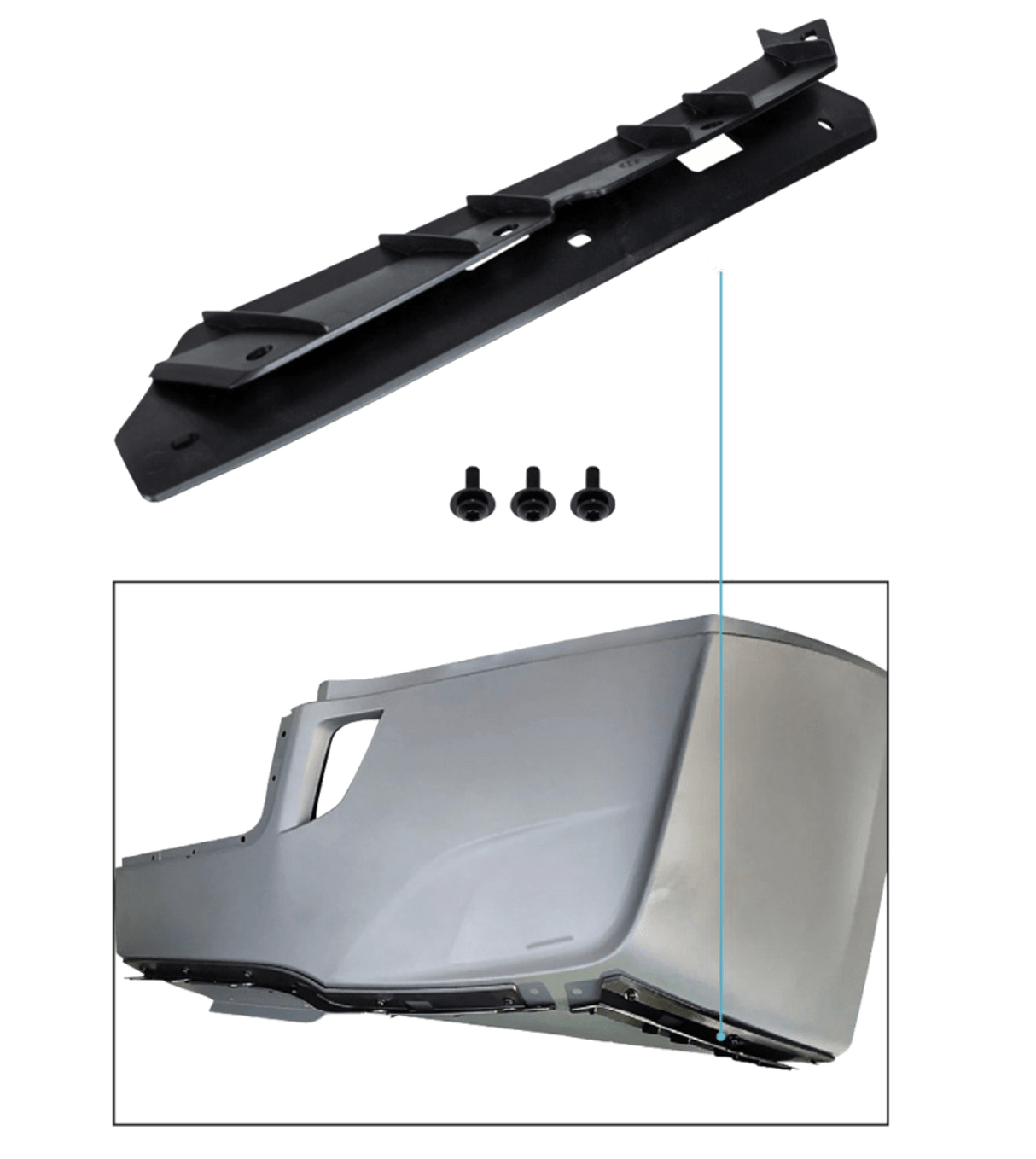 Freightliner Cascadia 2018 - 2024 - Outer Air Dam Bumper Carrier - HD Truck Source