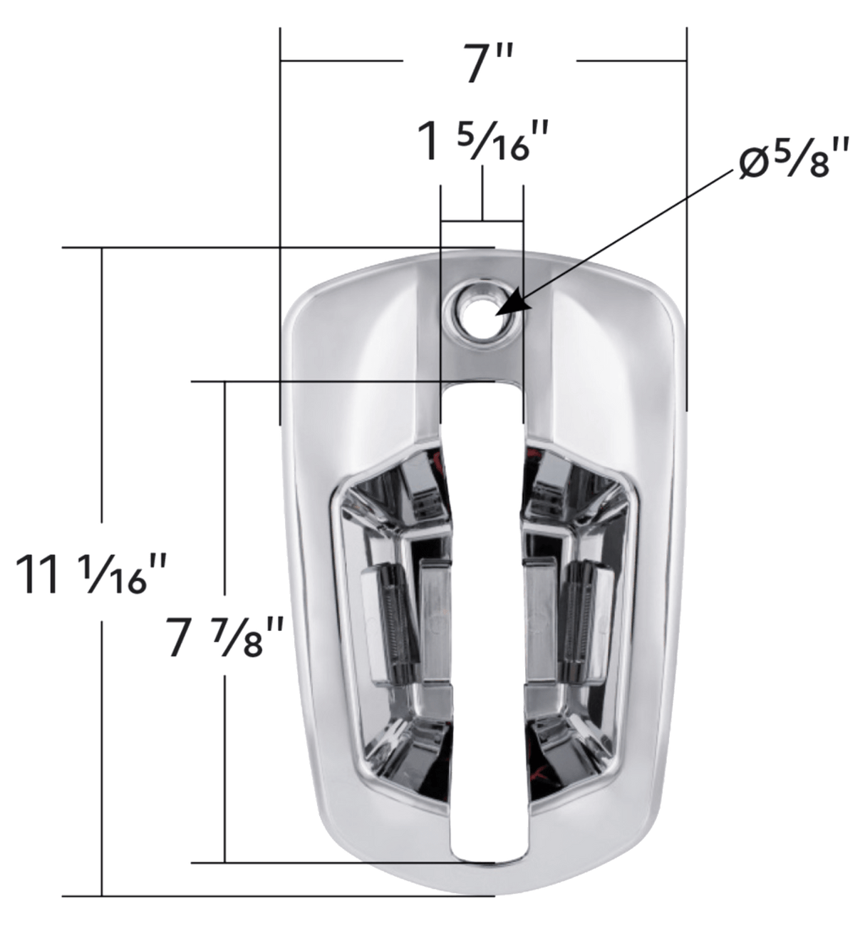Freightliner Cascadia 2018 and Newer - 6 LED Chrome Door Handle Cover - HD Truck Source