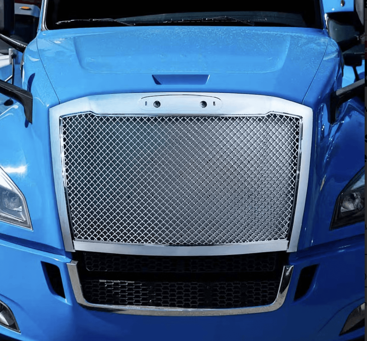Freightliner Cascadia 2018 and Newer - Mesh Grill With Bug Screen - HD Truck Source