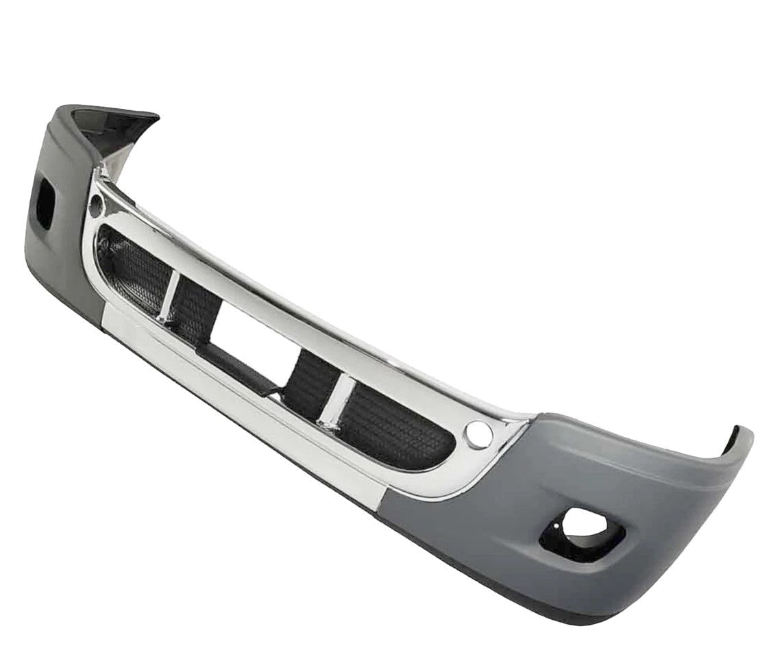 Freightliner Cascadia 2018 and Up - Plastic Bumper With Chrome Trim - HD Truck Source
