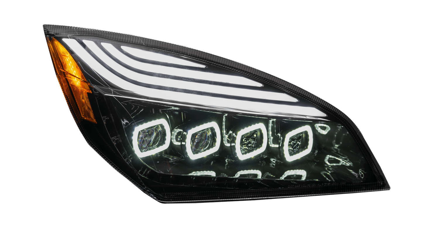 Freightliner Cascadia 2018+ LED Headlight Black (Passenger) - HD Truck Source