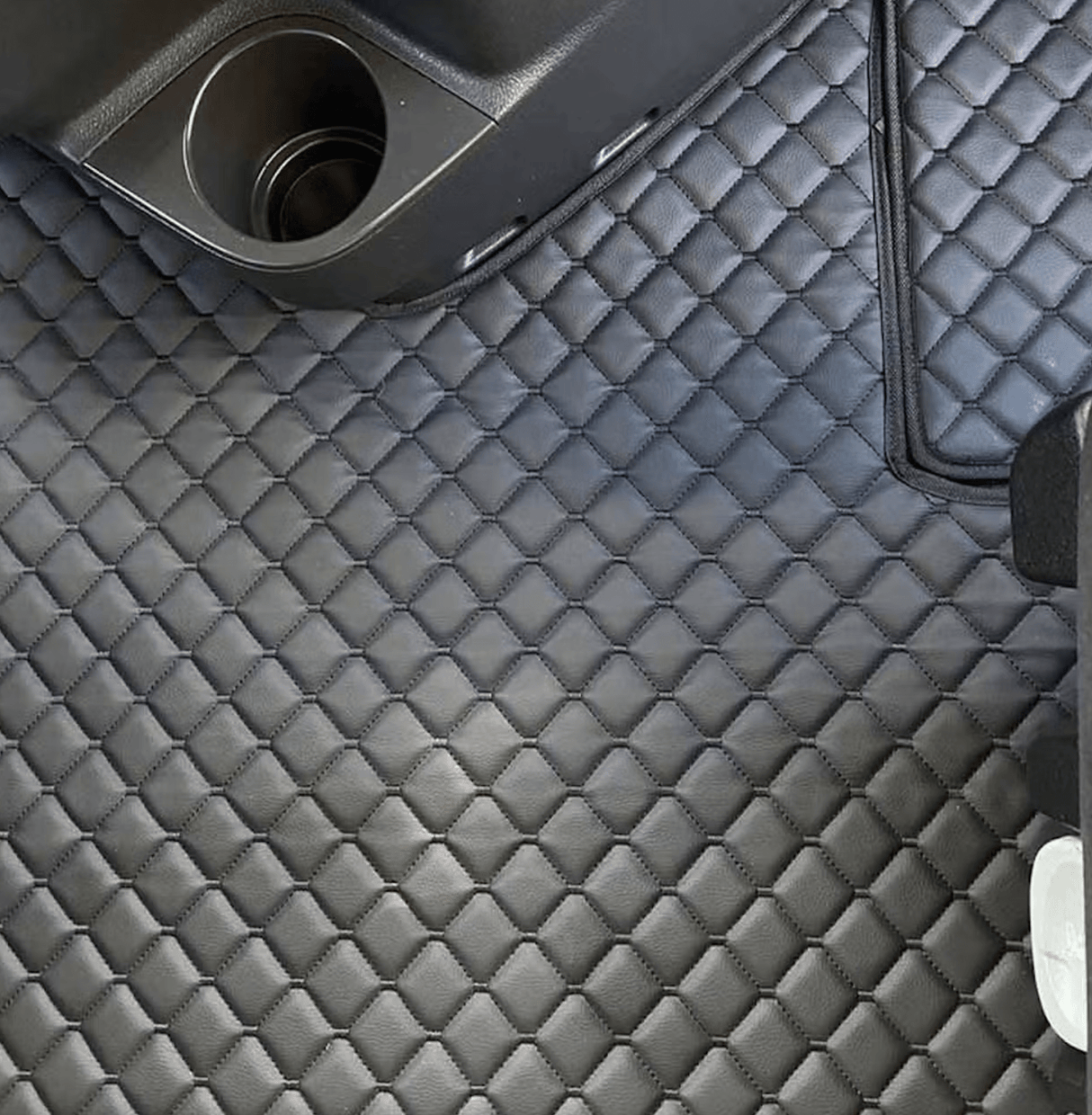 Freightliner Cascadia 2018+ - Quilted Faux Leather Floor Mat Set - HD Truck Source