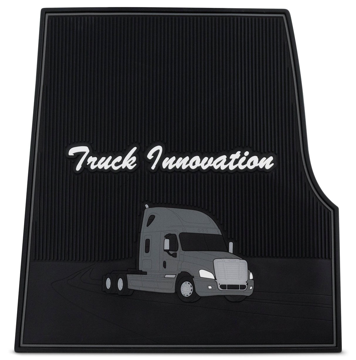 Freightliner Cascadia And Coronado 08 - 16 Black Ribbed Rubber Floor Mats 2008 - 2016 - HD Truck Source