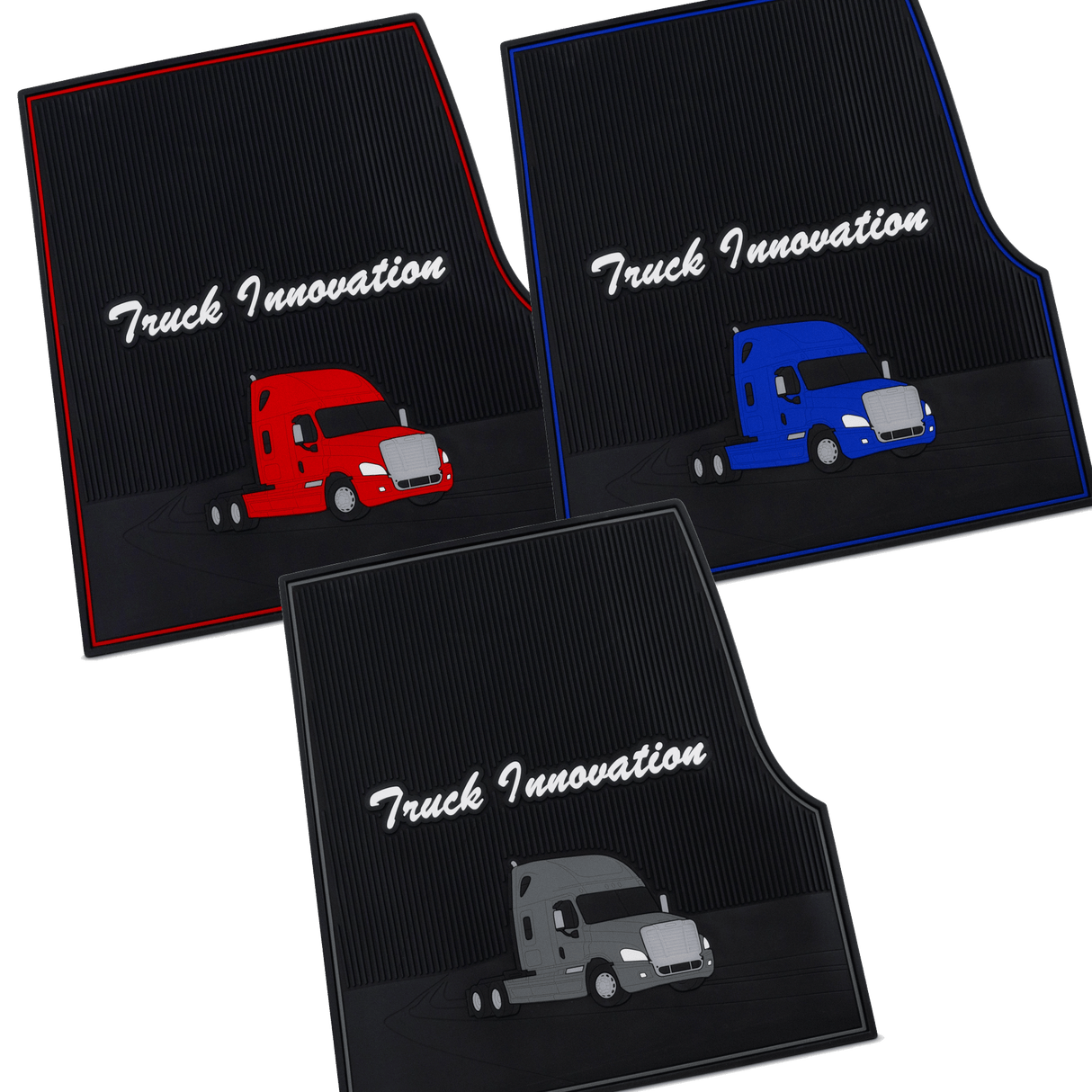 Freightliner Cascadia & Coronado 2008 - 2017 - Ribbed Rubber Floor Mats - HD Truck Source