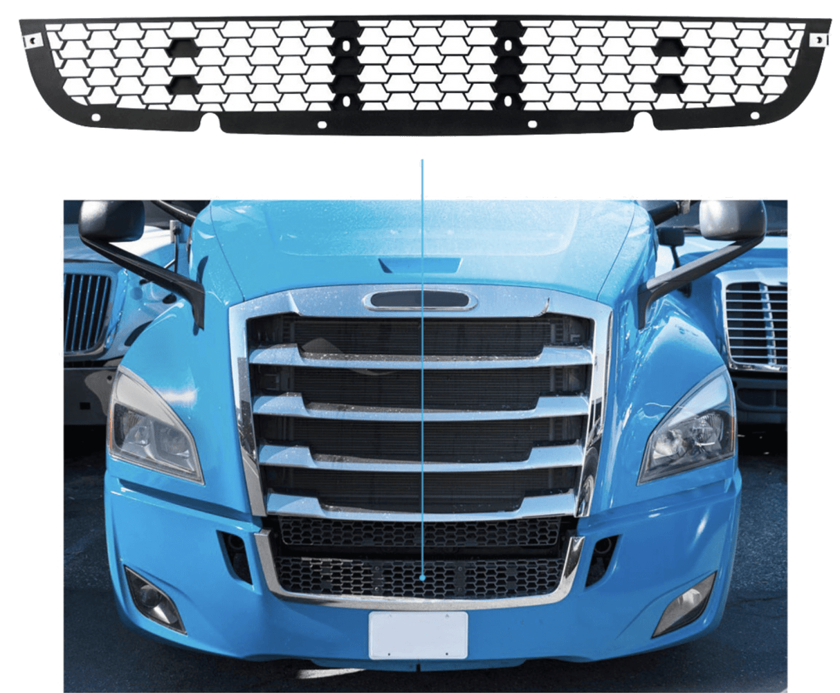 Freightliner Cascadia Early 2018 - One Piece Bumper Mesh - HD Truck Source