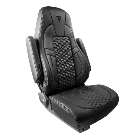 Freightliner Cascadia High Back 33 Inches Faux Leather Semi Truck Seat Cover – Full Black - HD Truck Source