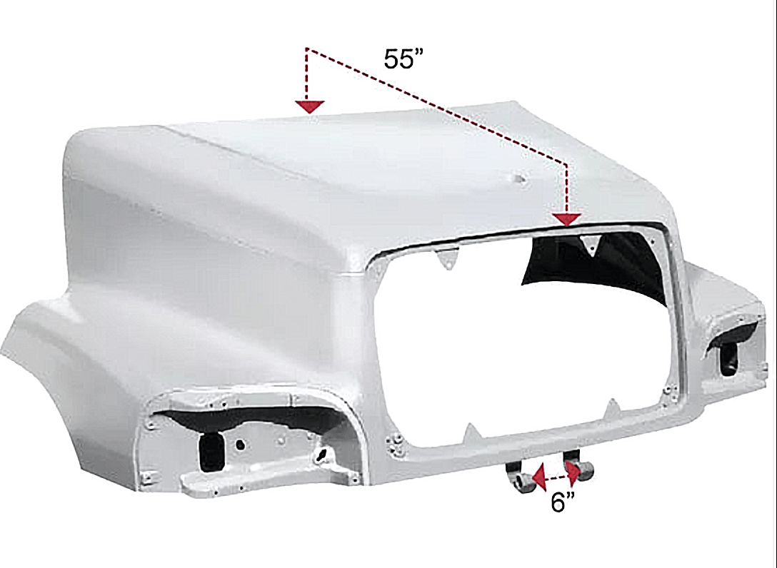 Freightliner Century Class 120 1996 To 2005 - 55 Inch Fiberglass Hood - HD Truck Source