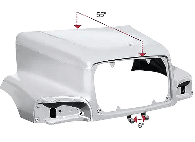 Freightliner Century Class 120 1996 To 2005 - 55 Inch Fiberglass Hood - HD Truck Source