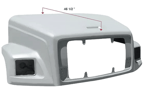 Freightliner FL 60 70 80 And FL 106 1991 And Newer - 46.5 Inch Fiberglass Hood - HD Truck Source